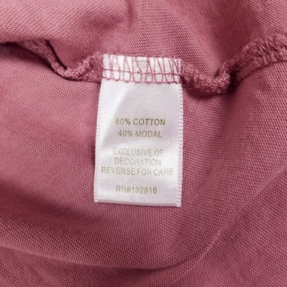 Garnet Hill Folkloric Embroidered Cotton Blouse Mauve Sz Medium - Picture 8 of 9